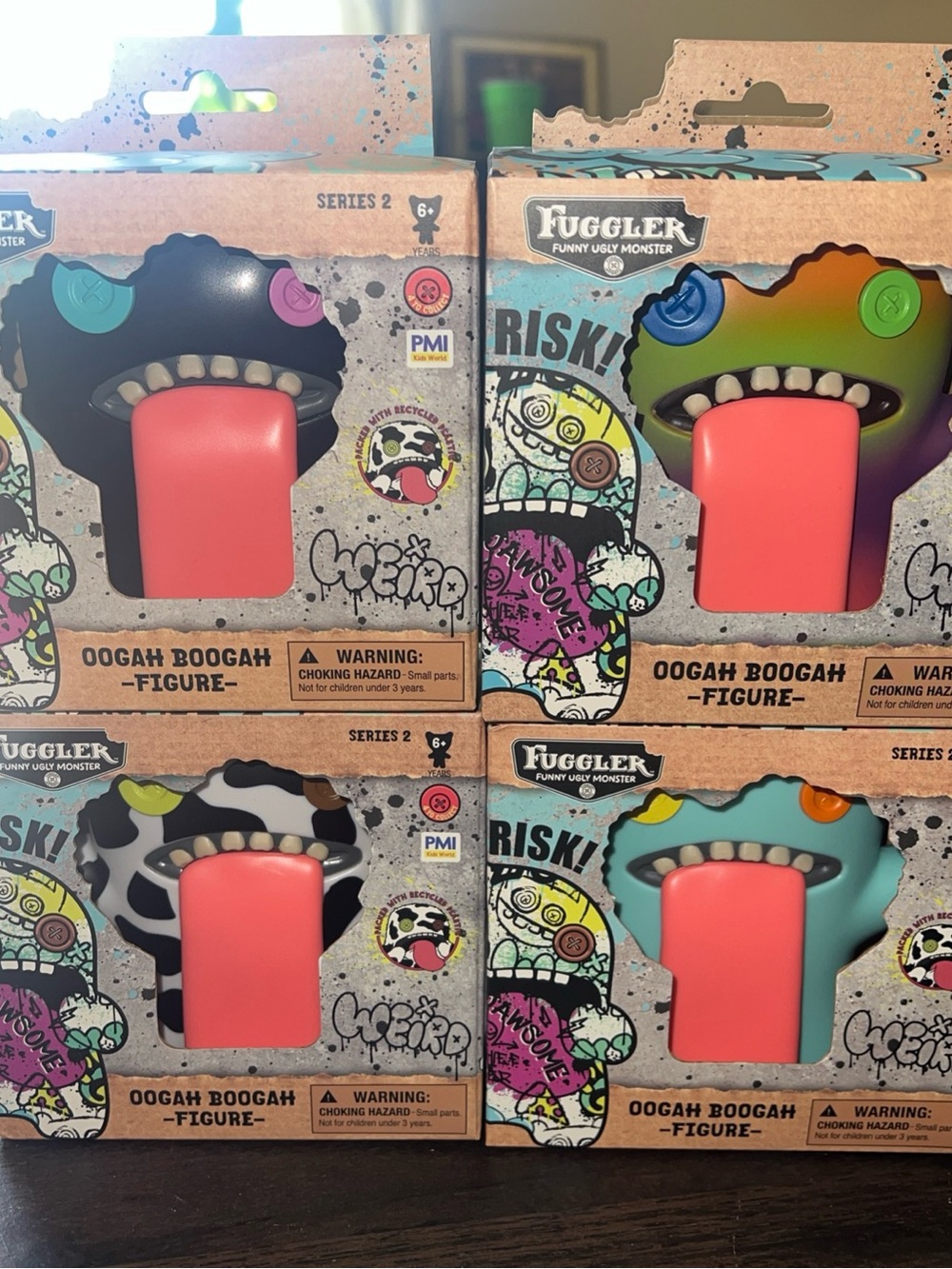 Fuggler Funny Ugly Monster Oogah Boogah Series 2 Collectible Figure Set Of 4